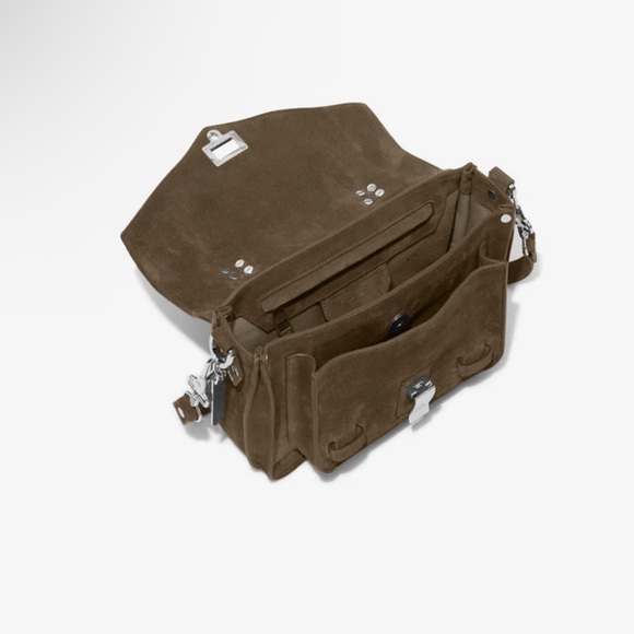 PROENZA SCHOULER PS1 Medium Suede Bag - Teak/Green - Like New + Amazing! - Picture 4 of 12